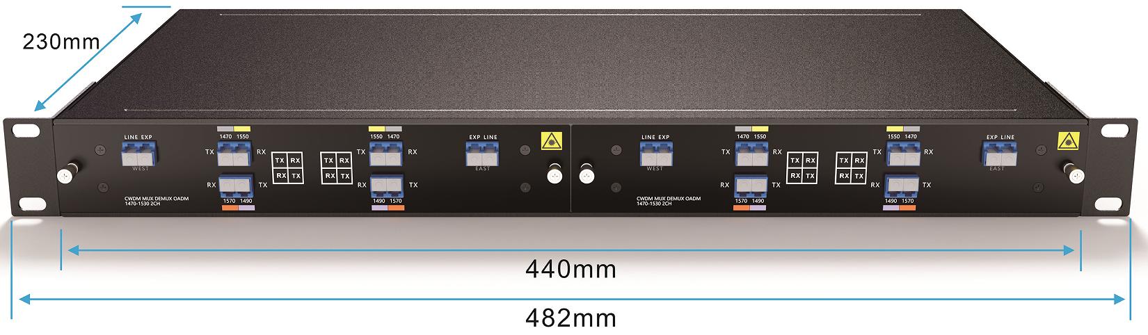 2-Slot 1U Rack for LGX BOX