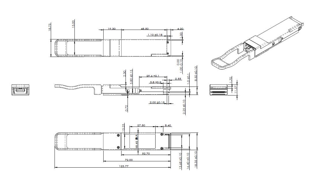 400G QSFP112 SR4 LPO Transceiver
