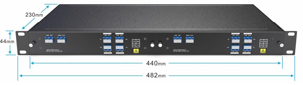 Single Fiber 4CH 8 Waves C21-C28 DWDM MUX/ DEMUX